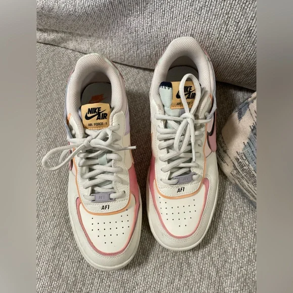 ✨ Nike women’s Air Force 1 Shadow ‘Orange Chalk Pink Glaze’ Size 9 - Picture 4 of 11